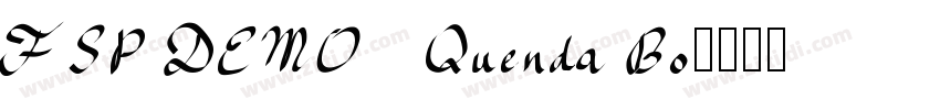 FSP DEMO   Quenda Bo字体转换